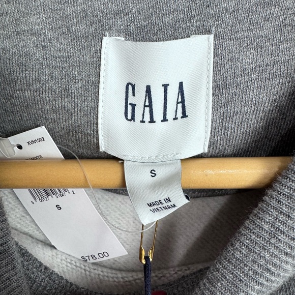 Gap x Cult Gaia Cropped Logo Sweatshirt Size Small NWT Gray - Picture 7 of 7